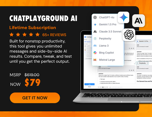 ChatPlayground AI: Lifetime Subscription (Unlimited Plan)