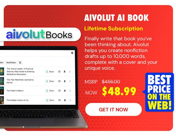 Aivolut AI Book Creator Basic Plan: Lifetime Subscription