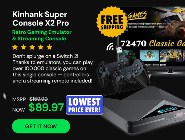 Kinhank Super Console X2 Pro Retro Gaming Emulator & Streaming Console
