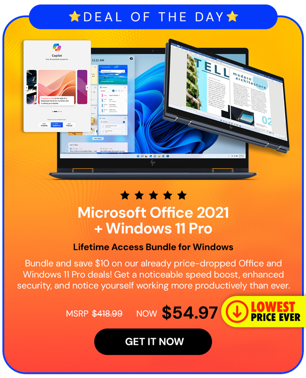 The Ultimate Microsoft Office Professional 2021 for Windows: Lifetime License + Windows 11 Pro Bundle