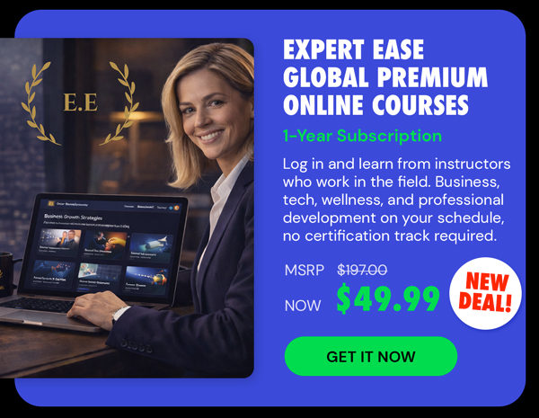 Expert Ease Global Premium Online Courses: 1 Year Subscription