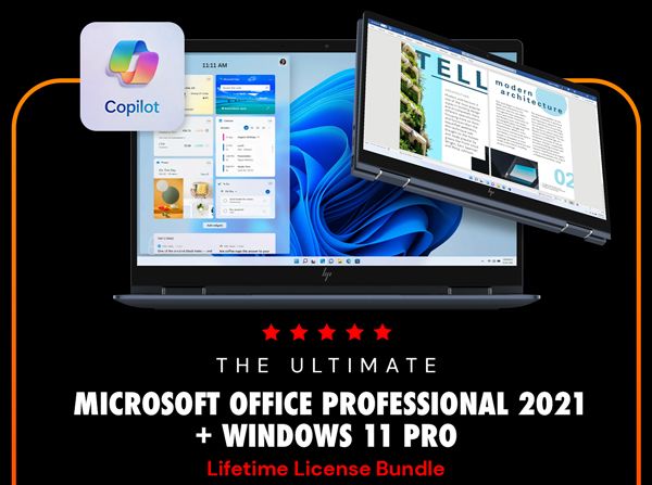 The Ultimate Microsoft Office Professional 2021 for Windows: Lifetime License + Windows 11 Pro Bundle