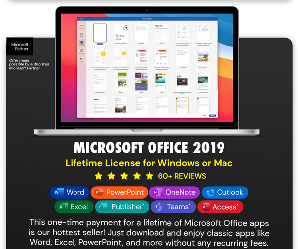 Microsoft Office 2019 for Windows or Mac