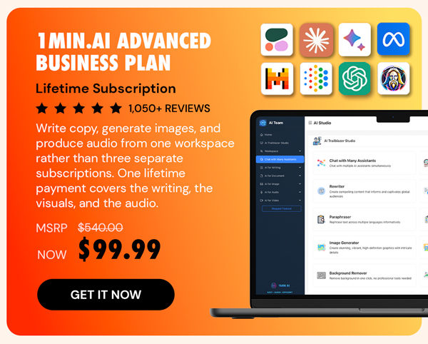 1minAI Advanced Business Plan Lifetime Subscription