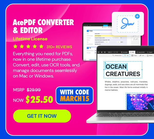 AcePDF Converter & Editor: Lifetime License