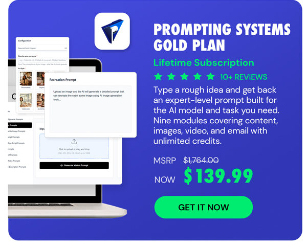 Prompting Systems: Lifetime Subscription (Gold Plan)