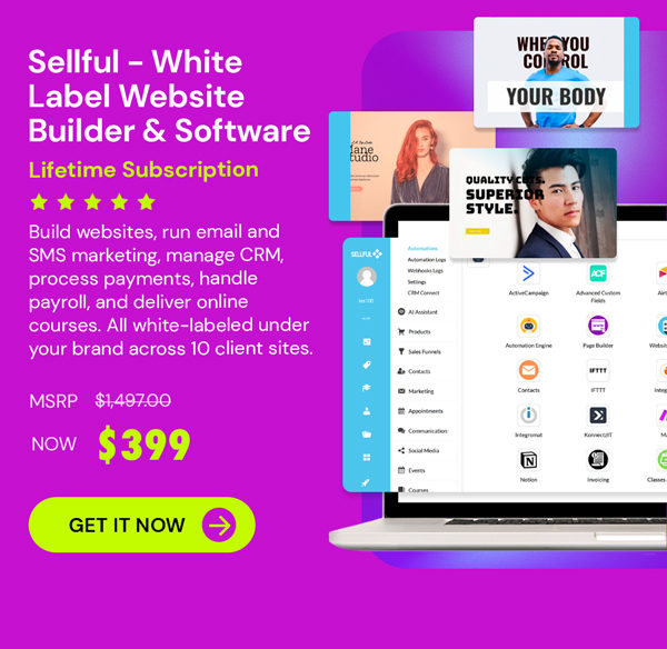 Sellful - White Label Website Builder & Software: ERP Agency Plan