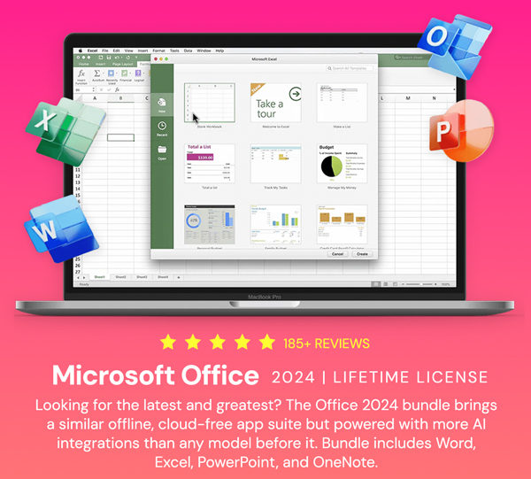 Microsoft Office 2024 for Mac or PC Lifetime License