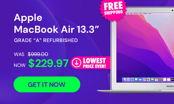 Apple MacBook Air 13.3" (2017) 1.8GHz i5 Core 8GB RAM 128GB - Silver (Refurbished)