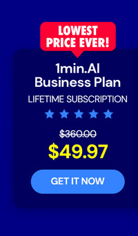 1minAI: Lifetime Subscription (Business Plan)