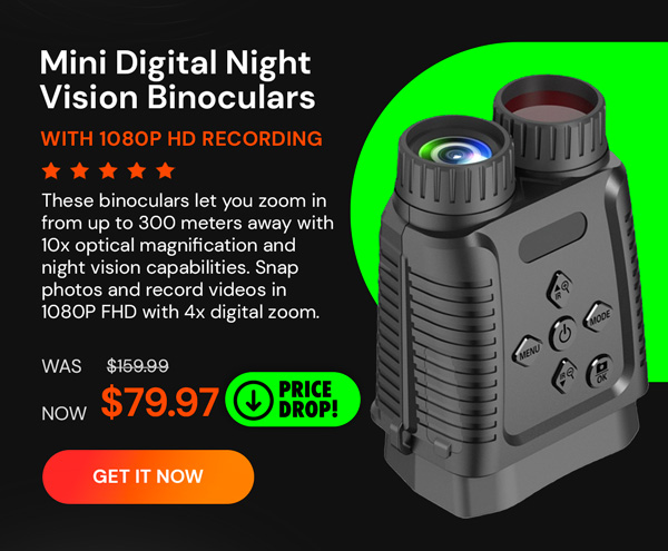 Mini Digital Night Vision Binoculars with 1080p HD Recording