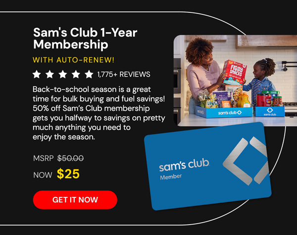 Sam's Club 1-Year Membership with Auto-Renew!