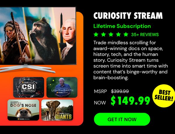 Curiosity Stream Standard Plan: Lifetime Subscription