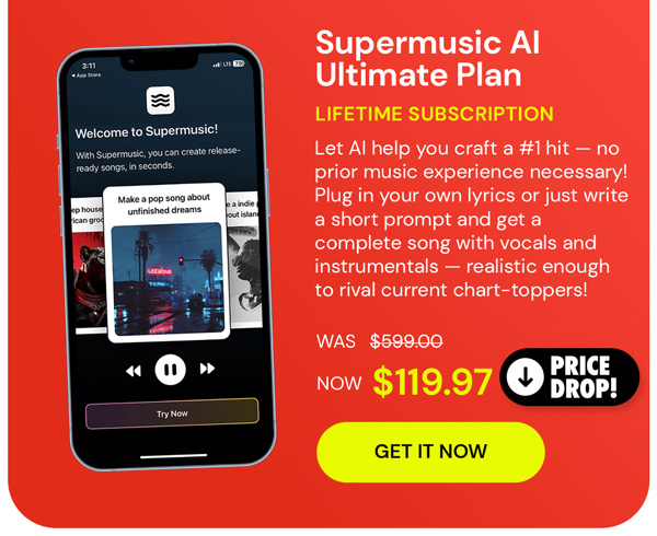 Supermusic AI Ultimate Plan: Lifetime Subscriptions