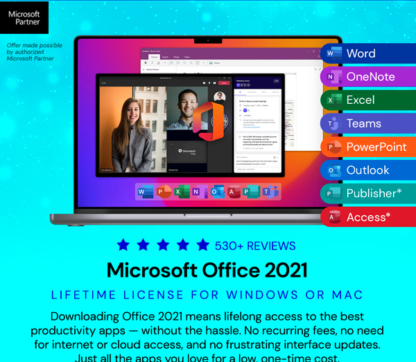 Microsoft Office 2021 for Windows or Mac