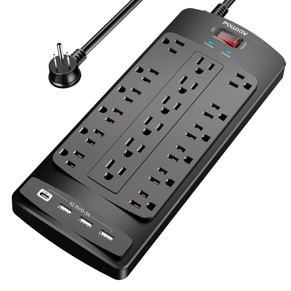 Mega Power Strip & Surge Protector