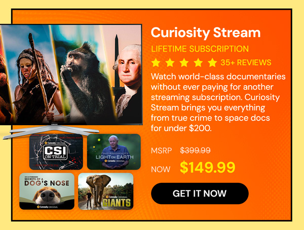 Curiosity Stream Standard Plan: Lifetime Subscription