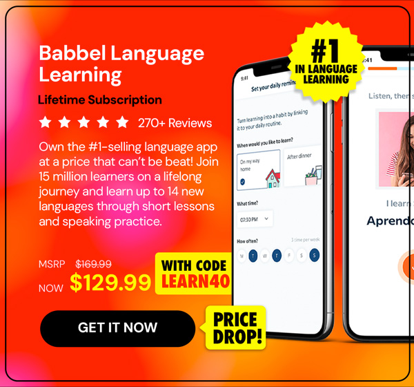 Babbel Language Learning: Lifetime Subscription (All Languages)