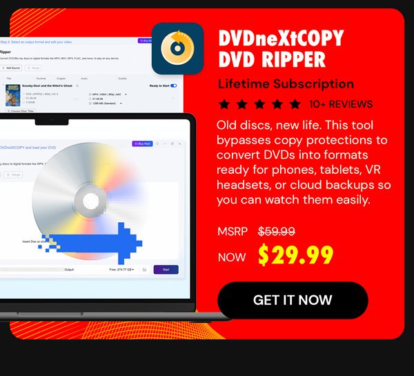 DVDneXtCOPY DVD Ripper: Lifetime Subscription