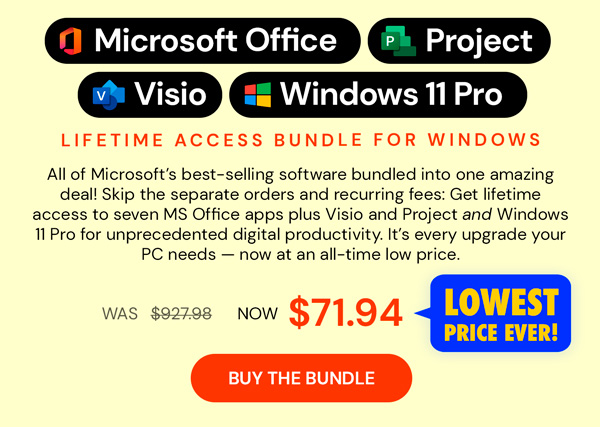 Ultimate 2019 Microsoft Bundle: Office, Project, Visio and Windows 11 Pro