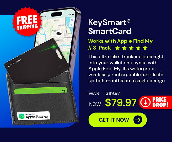 KeySmart® SmartCard - Works with Apple Find My (3-Pack)