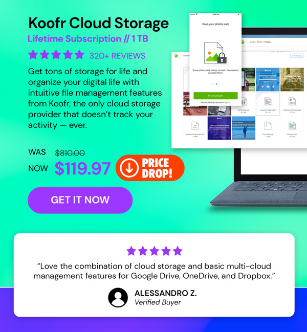 Koofr Cloud Storage: Lifetime Subscription (1TB)