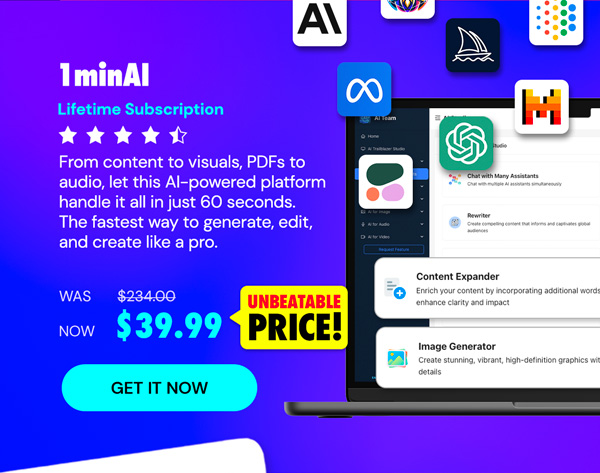 1minAI: Lifetime Subscription