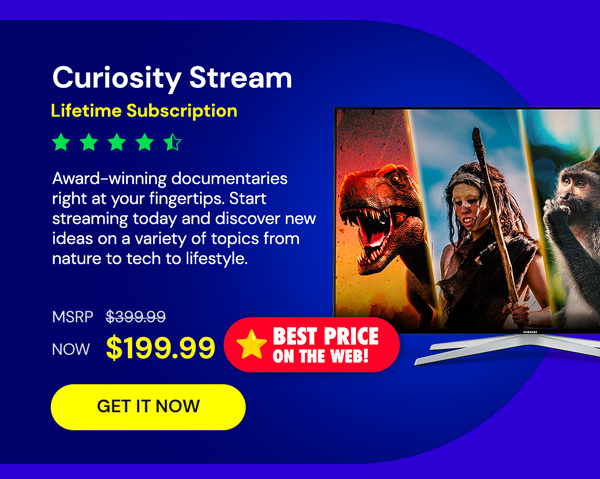 Curiosity Stream Standard Plan: Lifetime Subscription