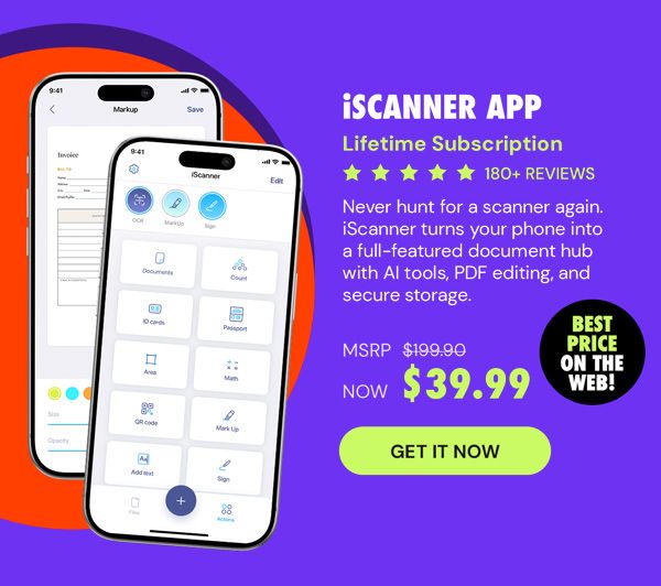 iScanner App: Lifetime Subscription