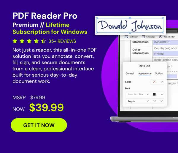 PDF Reader Pro Premium License For Windows: Lifetime Subscription