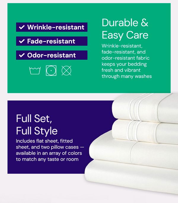 4-Piece Bamboo Comfort Solid Sheet Set