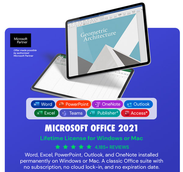 Microsoft Office Professional 2021 for Windows: Lifetime License