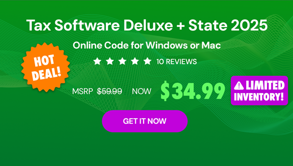 H&R Block Tax Software Deluxe + State 2025 Win/Mac [PC/Mac Online Code]