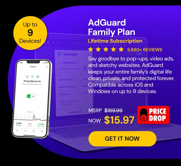 AdGuard Family Plan: Lifetime Subscription
