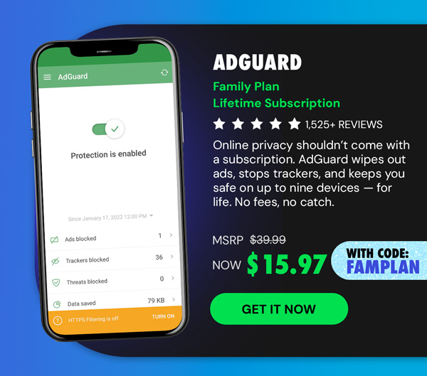 AdGuard Family Plan: Lifetime Subscription
