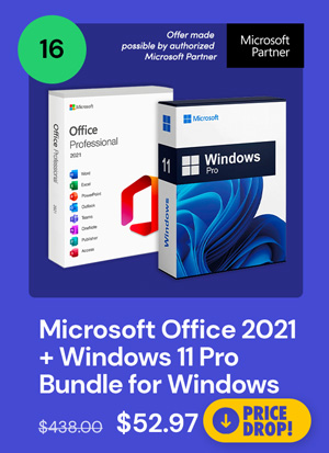 The Ultimate Microsoft Office Professional 2021 for Windows: Lifetime License + Windows 11 Pro Bundle