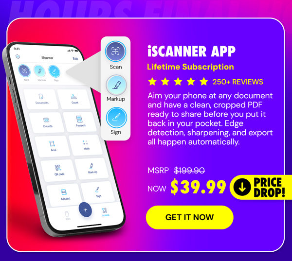 iScanner App: Lifetime Subscription