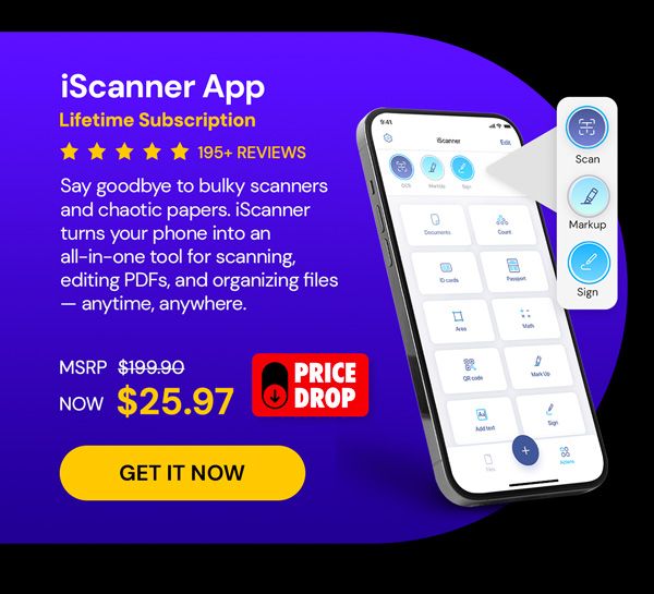 iScanner App: Lifetime Subscription