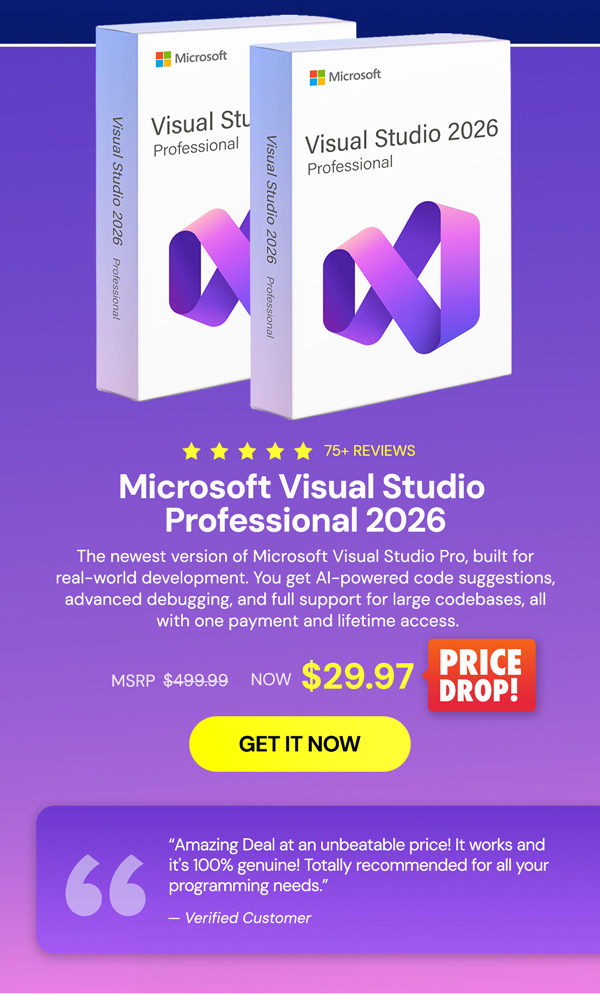 Microsoft Visual Studio 2026 for Windows