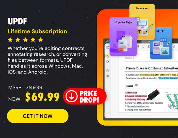 UPDF - Edit, Convert, AI Chat with PDF: Lifetime Subscription