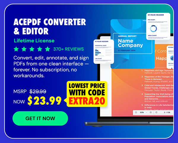 AcePDF Converter & Editor: Lifetime License