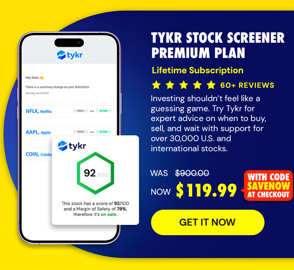 Tykr Stock Screener: Premium Plan Lifetime Subscription