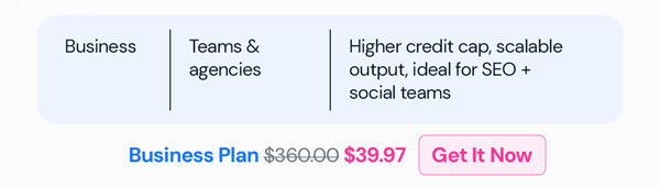 1minAI: Lifetime Subscription (Business Plan)