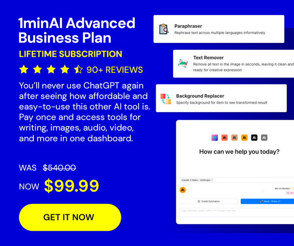 1minAI Advanced Business Plan Lifetime Subscription