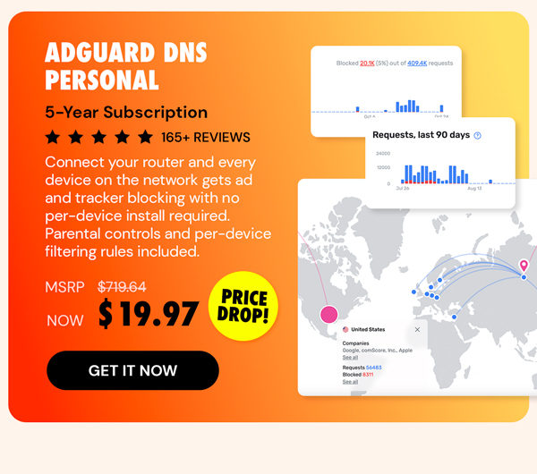 AdGuard DNS: 5-Yr Subscription