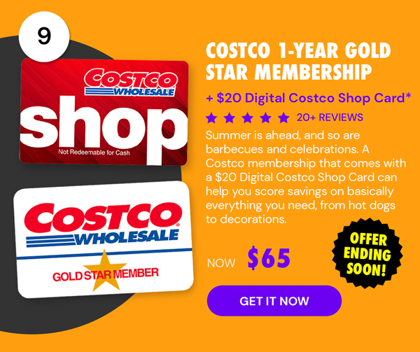 Costco 1-Year Gold Star Membership + $45 Digital Costco Shop Card