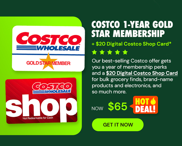 Costco 1-Year Gold Star Membership + $20 Digital Costco Shop Card