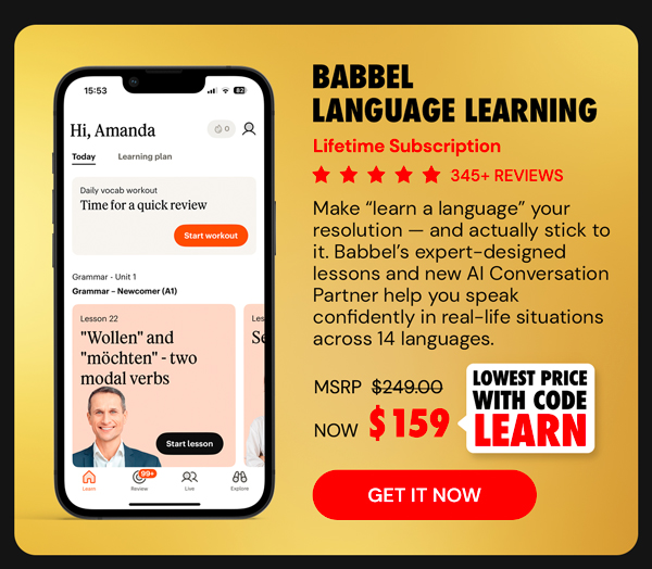 Babbel Language Learning: Lifetime Subscription (All Languages)