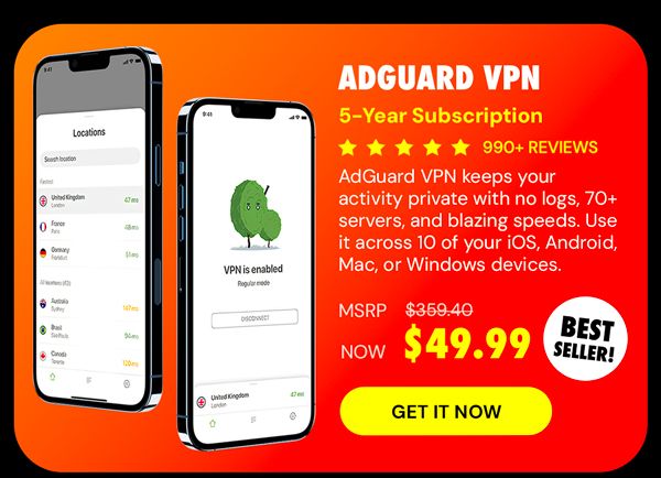 AdGuard VPN: 3-Yr Subscription