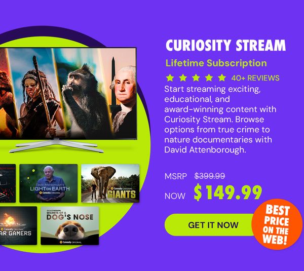 Curiosity Stream Standard Plan: Lifetime Subscription